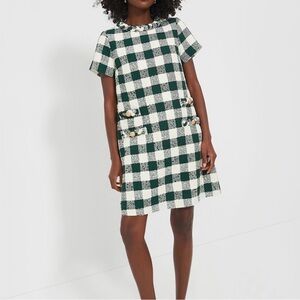 Tuckernuck Checkered Green and White Mini Dress